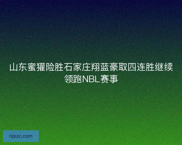 山东蜜獾险胜石家庄翔蓝豪取四连胜继续领跑NBL赛事